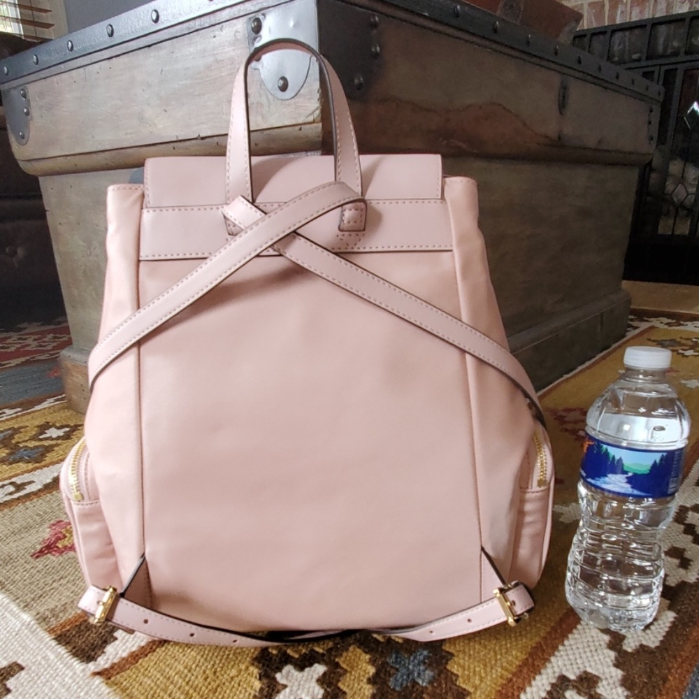 Michael Kors Abbey Cargo Nylon Leather Backpack - Picture 2 of 7